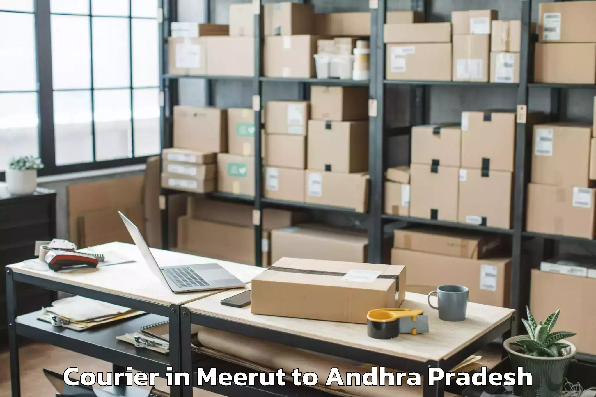 Expert Meerut to Chittamur Courier